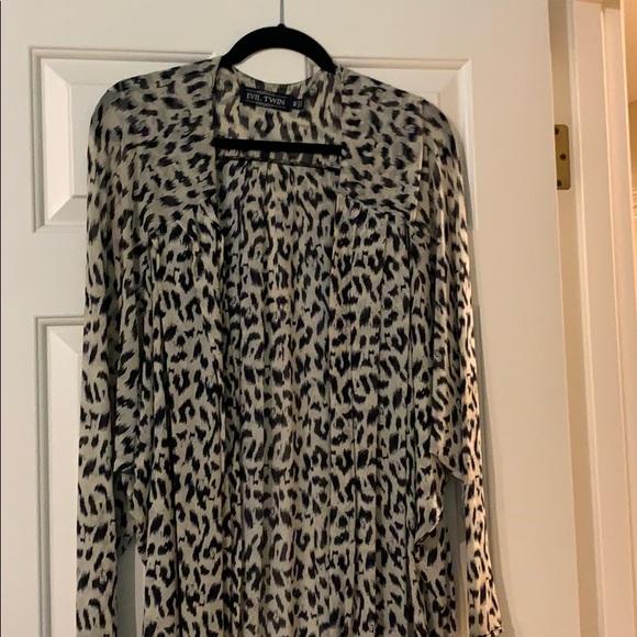Aritzia, sheer leopard print blouse - Picture 1 of 4